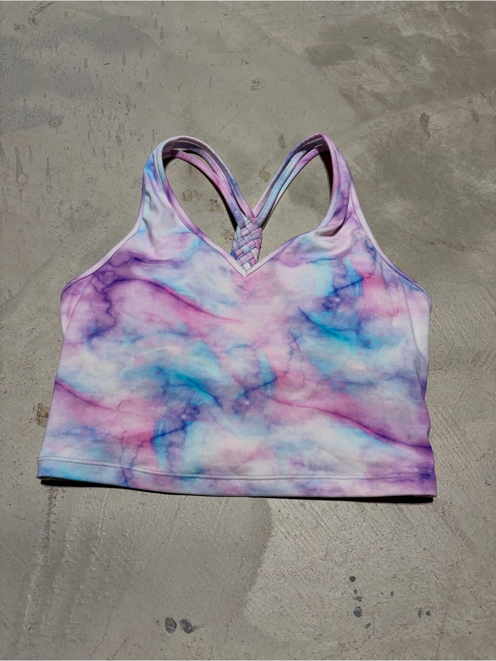Kiava braided crop top swim small tie dye